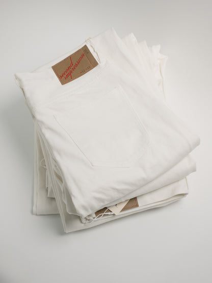 [New model] [HWDW-OFFW2]กางเกงยีนส์สีขาวเอวสูงริมแดง High Waist 90s jeans "off white selvedge"
