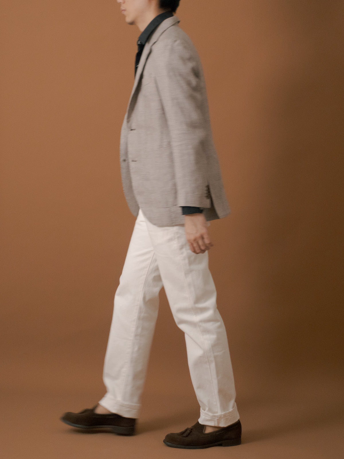 [New model] [HWDW-OFFW2]กางเกงยีนส์สีขาวเอวสูงริมแดง High Waist 90s jeans "off white selvedge"