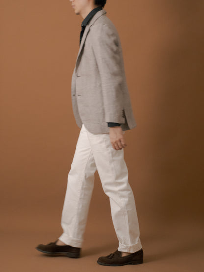 [New model] [HWDW-OFFW2]กางเกงยีนส์สีขาวเอวสูงริมแดง High Waist 90s jeans "off white selvedge"
