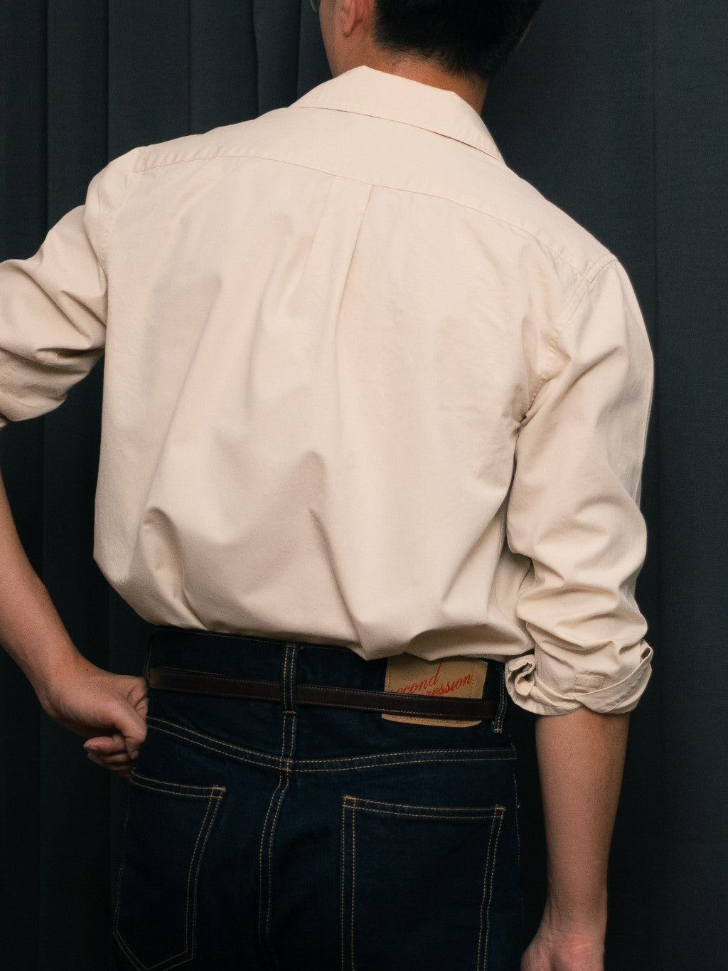 S5-CREAM เสื้อเชิ้ต Cuban collar shirt สี "CREAM"