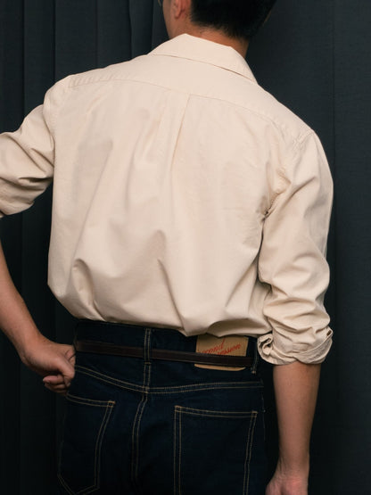 S5-CREAM เสื้อเชิ้ต Cuban collar shirt สี "CREAM"