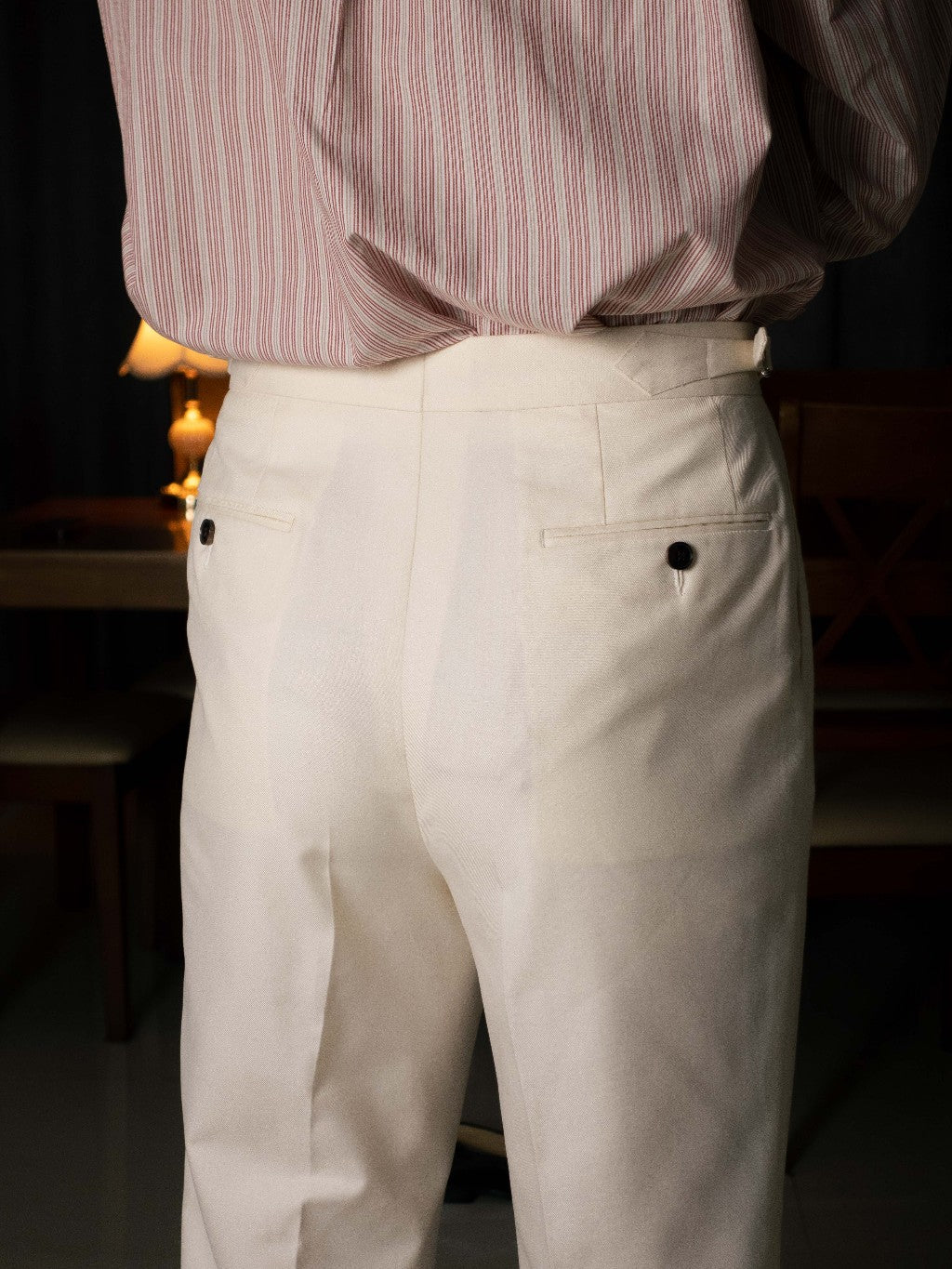 [T7TR-IVORY] กางเกงขายาวเอวสูง Classic High Waist Trousers "IVORY"