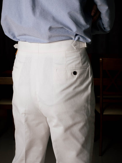 [T8CTN-WHITE] กางเกงขายาวเอวสูง Classic High Waist Trousers "WHITE"