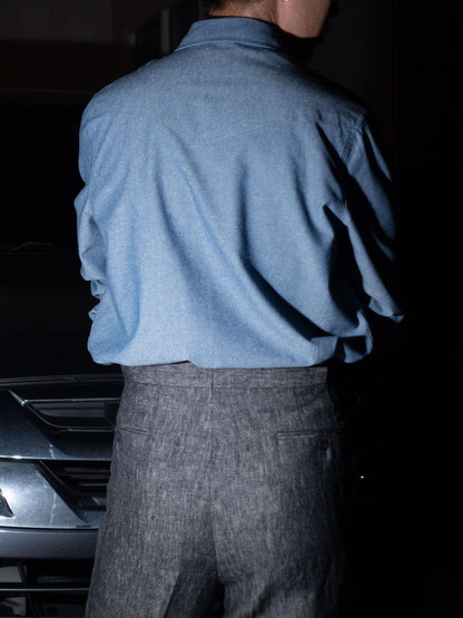 S4WDENIM-INDIGO เสื้อเชิ้ต western style ผ้า Chambray "Indigo"