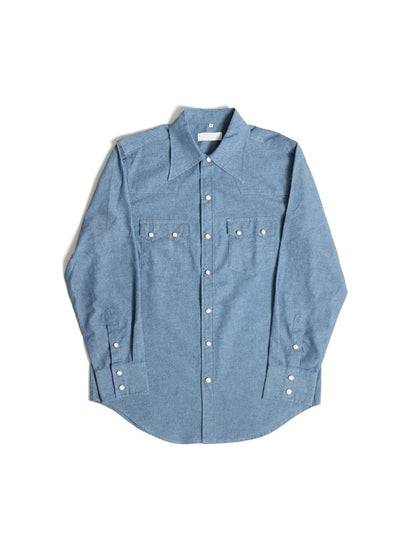 S4WDENIM-INDIGO เสื้อเชิ้ต western style ผ้า Chambray "Indigo"