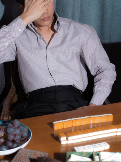 [S2OX-TAUPEWS]เสื้อเชิ้ตOCBD แขน spalla camicia "TAUPE"