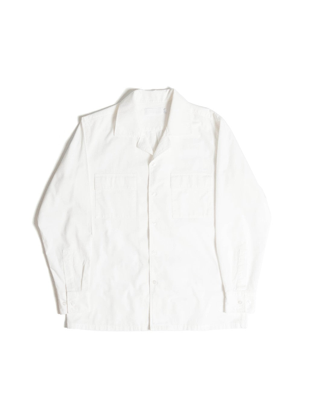 S5-WHITE เสื้อเชิ้ต Cuban collar shirt สี "WHITE"