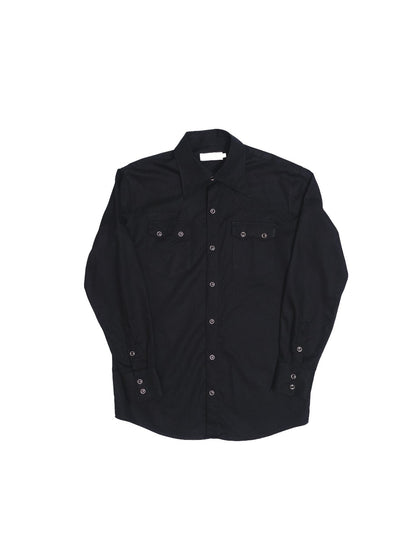 S4W-BLACK เสื้อเชิ้ต western style moon snap buttons "Black"