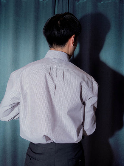 [S2OX-TAUPEWS]เสื้อเชิ้ตOCBD แขน spalla camicia "TAUPE"