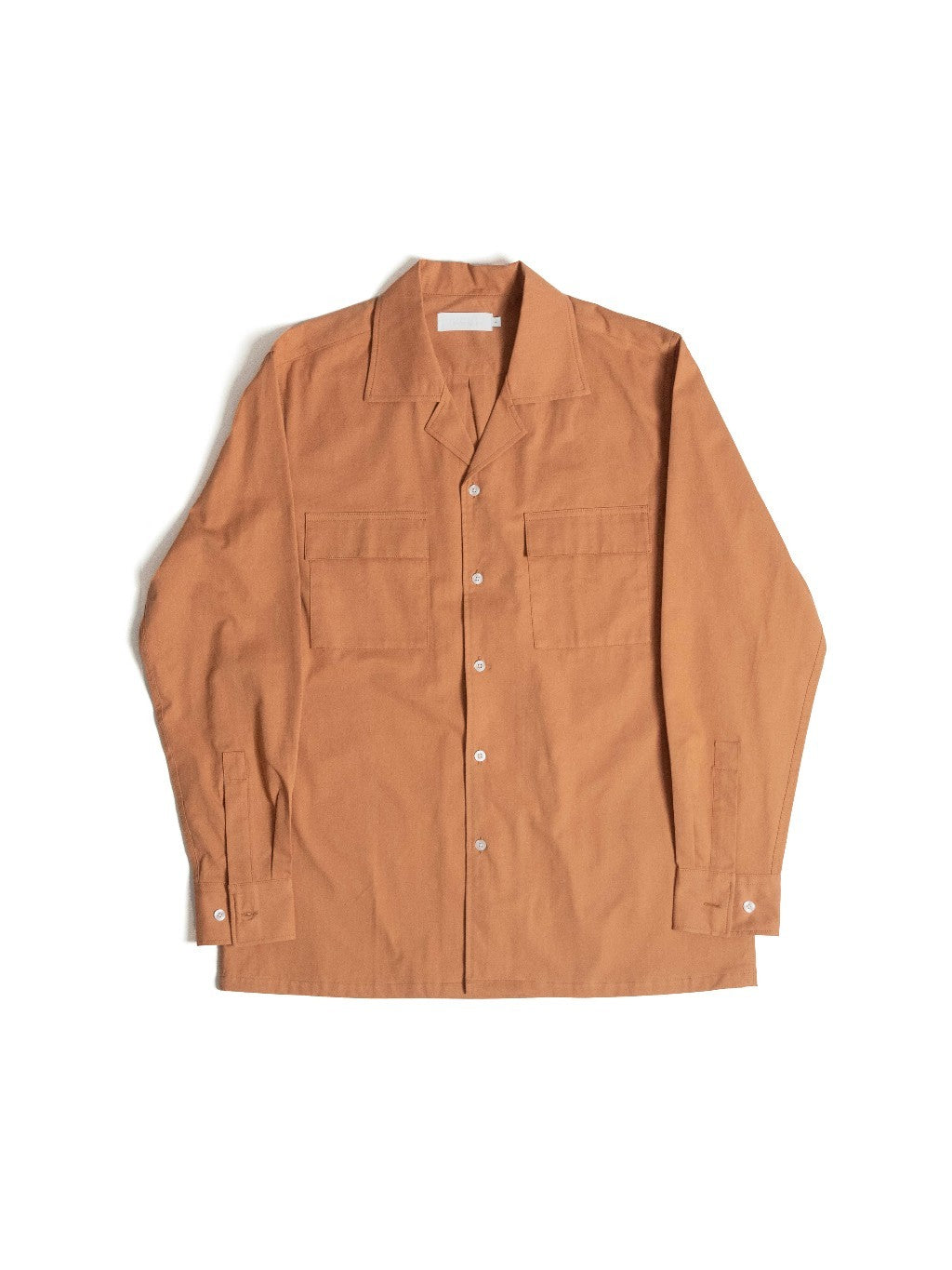 S5-BRICK เสื้อเชิ้ต Cuban collar shirt สี "BRICK"
