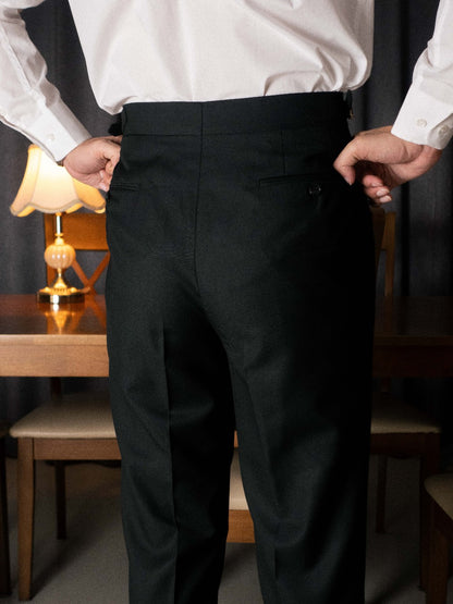[T7TR-BLACK] กางเกงขายาวเอวสูง Classic High Waist Trousers "Black"