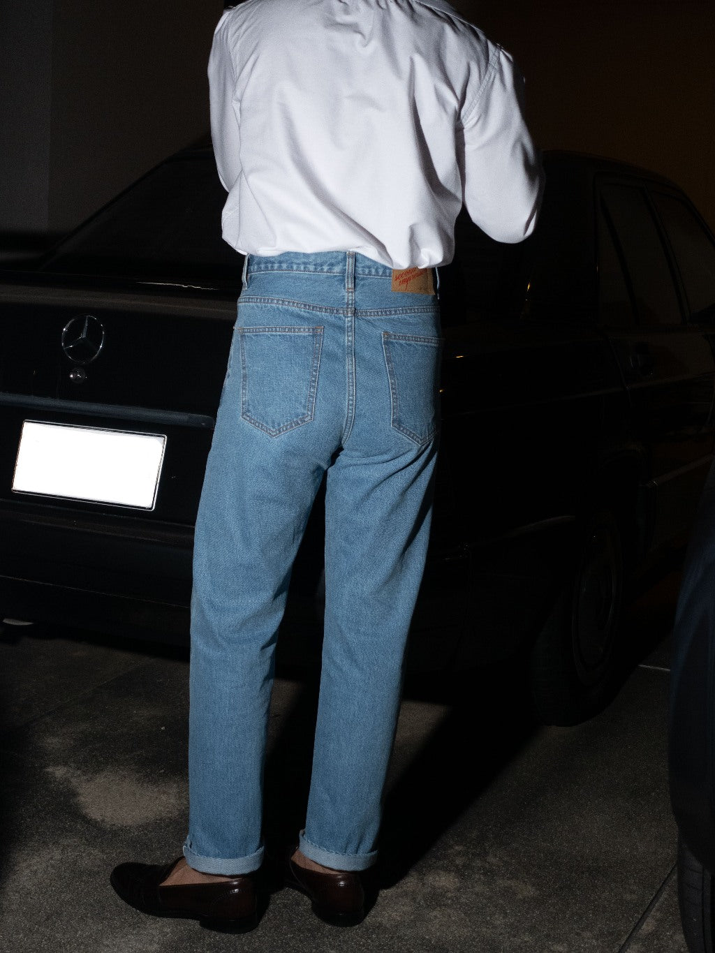 [HWDW-WASHS]กางเกงยีนส์ฟอกเอวสูงริมแดง High Waist 90s jeans "washed selvedge"