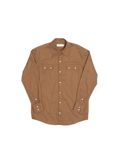 S4W-CAMEL เสื้อเชิ้ต western style moon snap buttons "Camel"