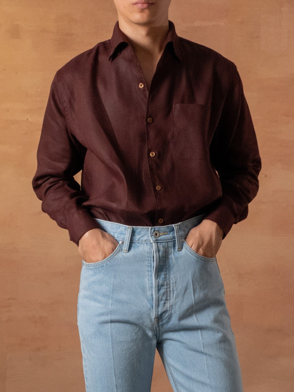 [OPCS-LN-RUBY] เสื้อเชิ้ตลินิน One Piece Collar Shirt - Classic Shirt