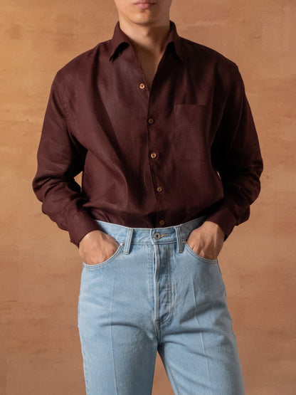 [OPCS-LN-RUBY] เสื้อเชิ้ตลินิน One Piece Collar Shirt - Classic Shirt