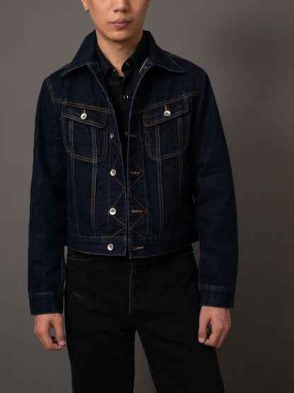 [J5DN-RAW] Cropped rider jacket - Raw Selvedge denim
