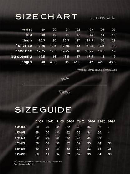 [T9SP-LIGHTG] กางเกงขายาวเอวสูง ลาย Pinstripe Classic High Waist Trousers "LIGHT GRAY"