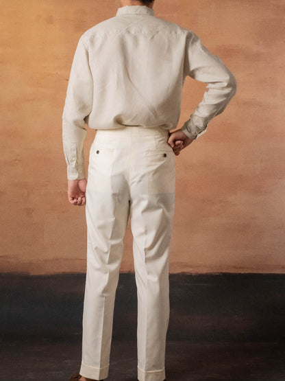 [OPCS-LN-BEIGE] เสื้อเชิ้ตลินิน One Piece Collar Shirt - Classic Shirt
