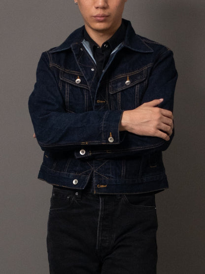 [J5DN-RAW] Cropped rider jacket - Raw Selvedge denim