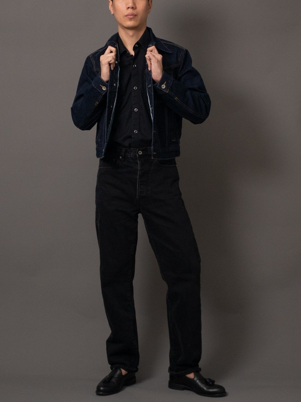 [J5DN-RAW] Cropped rider jacket - Raw Selvedge denim