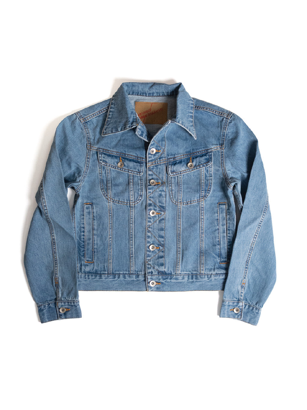 [J5DN-WASH] Cropped rider jacket - Washed Selvedge denim