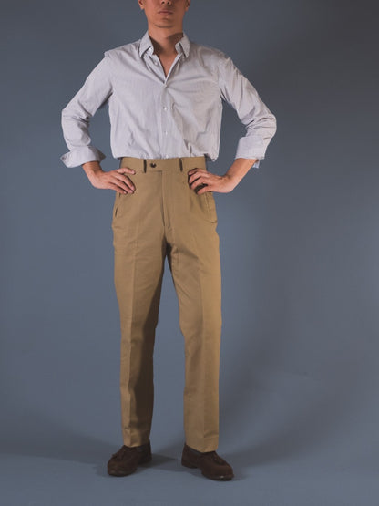 [T13CHINOS] กางเกงชิโนขายาวเอวสูง Classic High Waist Chinos สี "KHAKI"