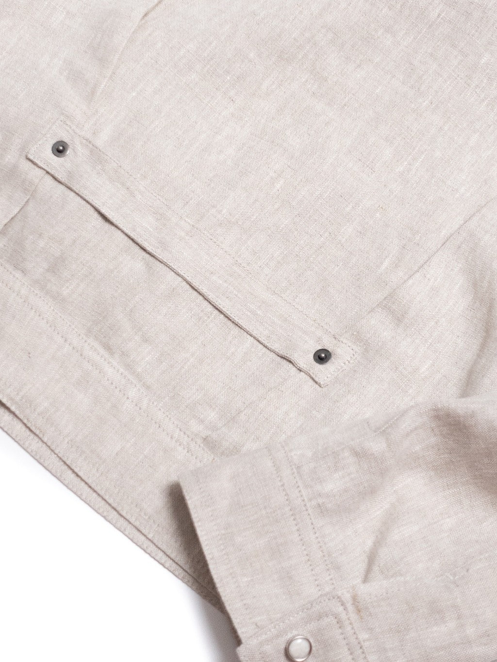[J1LN-BEIGE] Linen trucker jacket - แจ๊คเก๊ตลินินทรงครอป