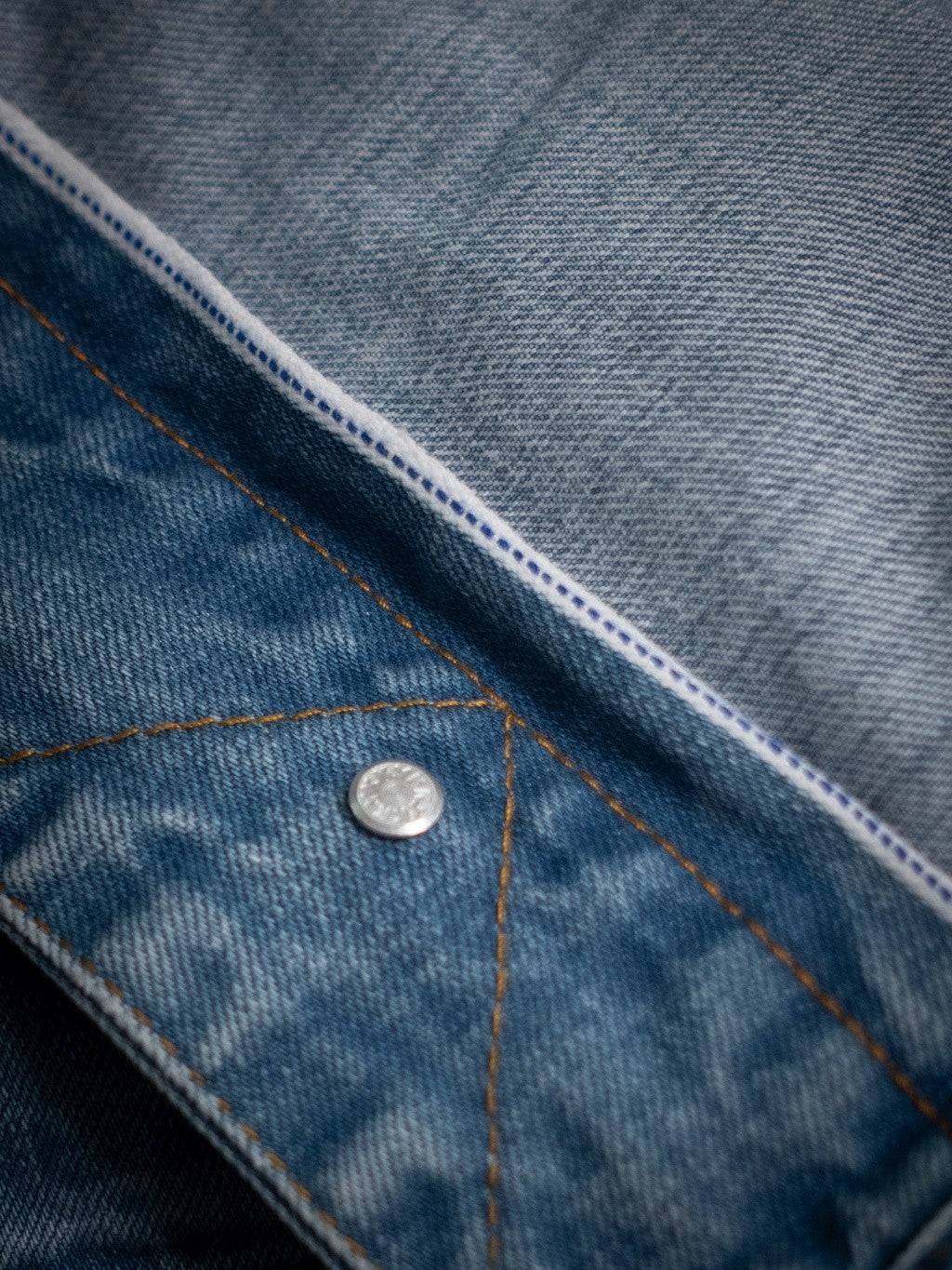 [J5DN-WASH] Cropped rider jacket - Washed Selvedge denim