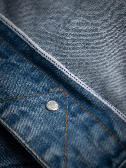 [J5DN-WASH] Cropped rider jacket - Washed Selvedge denim