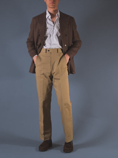 [T13CHINOS] กางเกงชิโนขายาวเอวสูง Classic High Waist Chinos สี "KHAKI"
