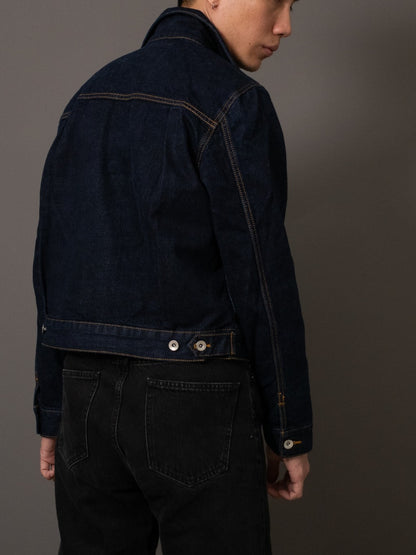 [J5DN-RAW] Cropped rider jacket - Raw Selvedge denim