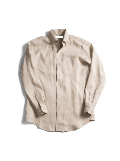[OPCS-LN-BEIGE] เสื้อเชิ้ตลินิน One Piece Collar Shirt - Classic Shirt