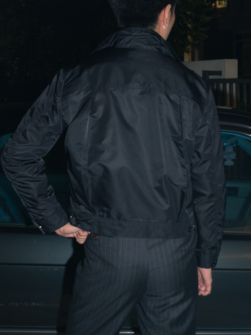 [J2WN-BLACK] Nylon windbreaker jacket