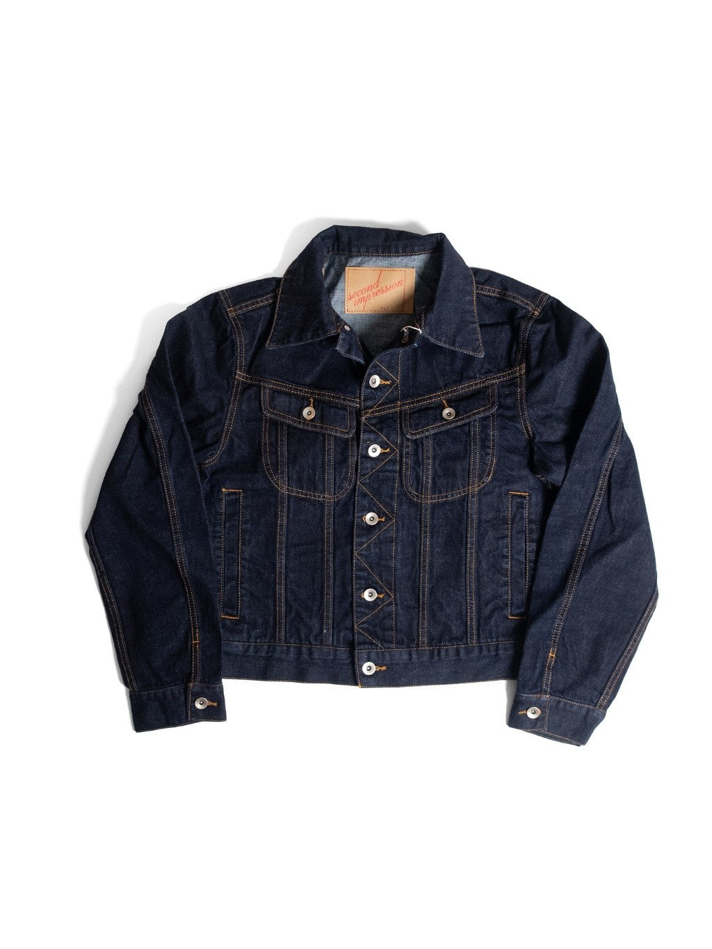 [J5DN-RAW] Cropped rider jacket - Raw Selvedge denim