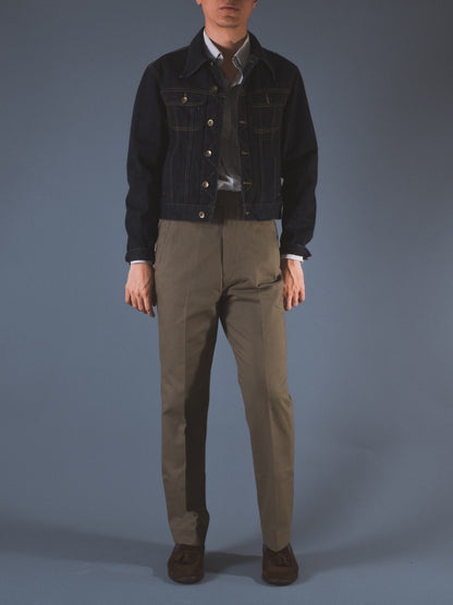 [T13CHINOS] กางเกงชิโนขายาวเอวสูง Classic High Waist Chinos สี "Tobacco"
