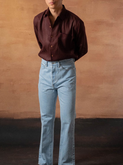 [OPCS-LN-RUBY] เสื้อเชิ้ตลินิน One Piece Collar Shirt - Classic Shirt