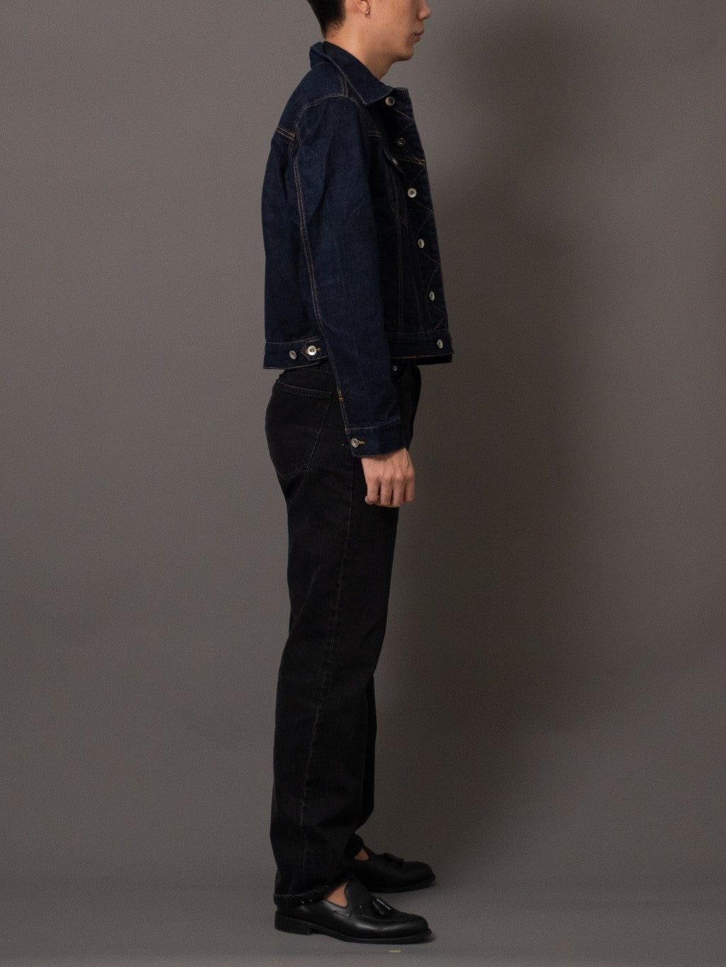 [J5DN-RAW] Cropped rider jacket - Raw Selvedge denim