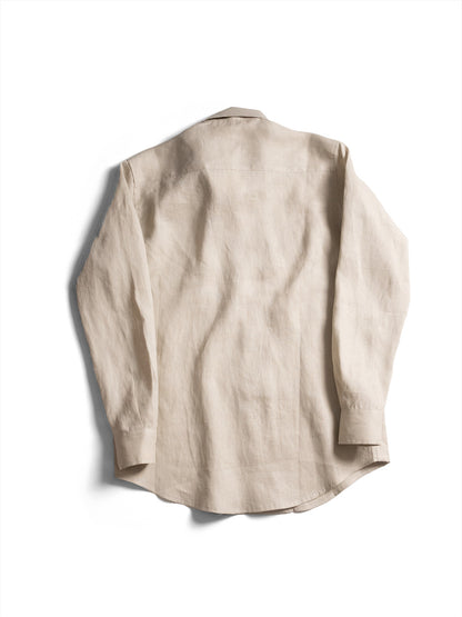 [OPCS-LN-BEIGE] เสื้อเชิ้ตลินิน One Piece Collar Shirt - Classic Shirt