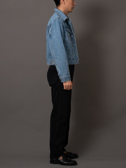 [J5DN-WASH] Cropped rider jacket - Washed Selvedge denim