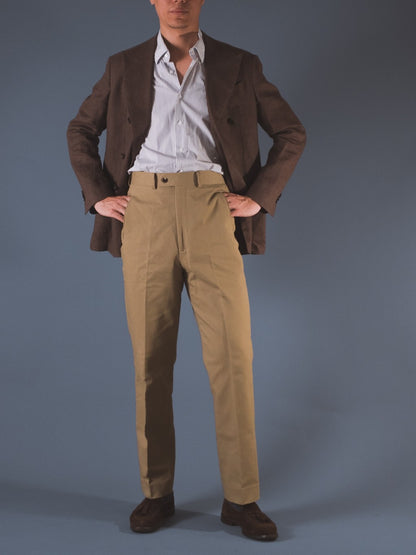 [T13CHINOS] กางเกงชิโนขายาวเอวสูง Classic High Waist Chinos สี "KHAKI"